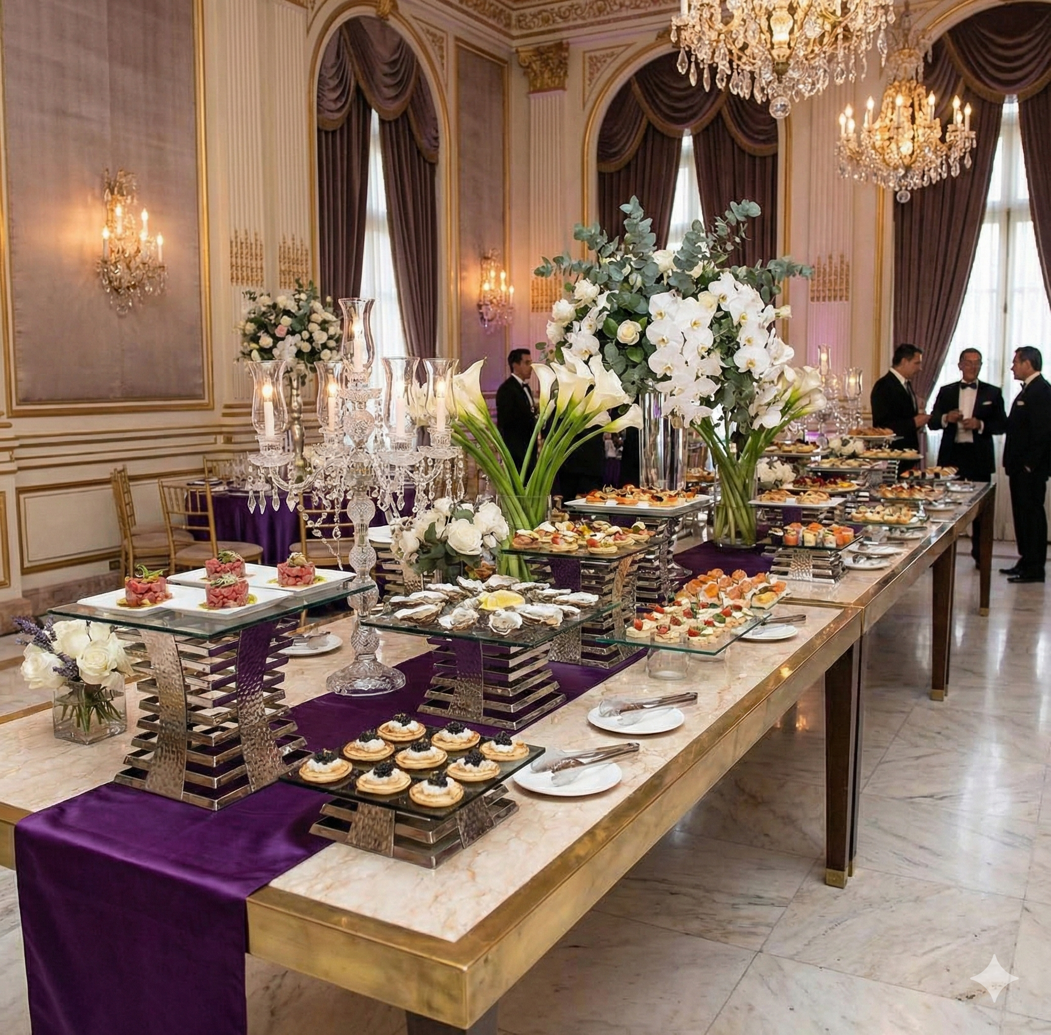 Estacion de alimentos para celebracion